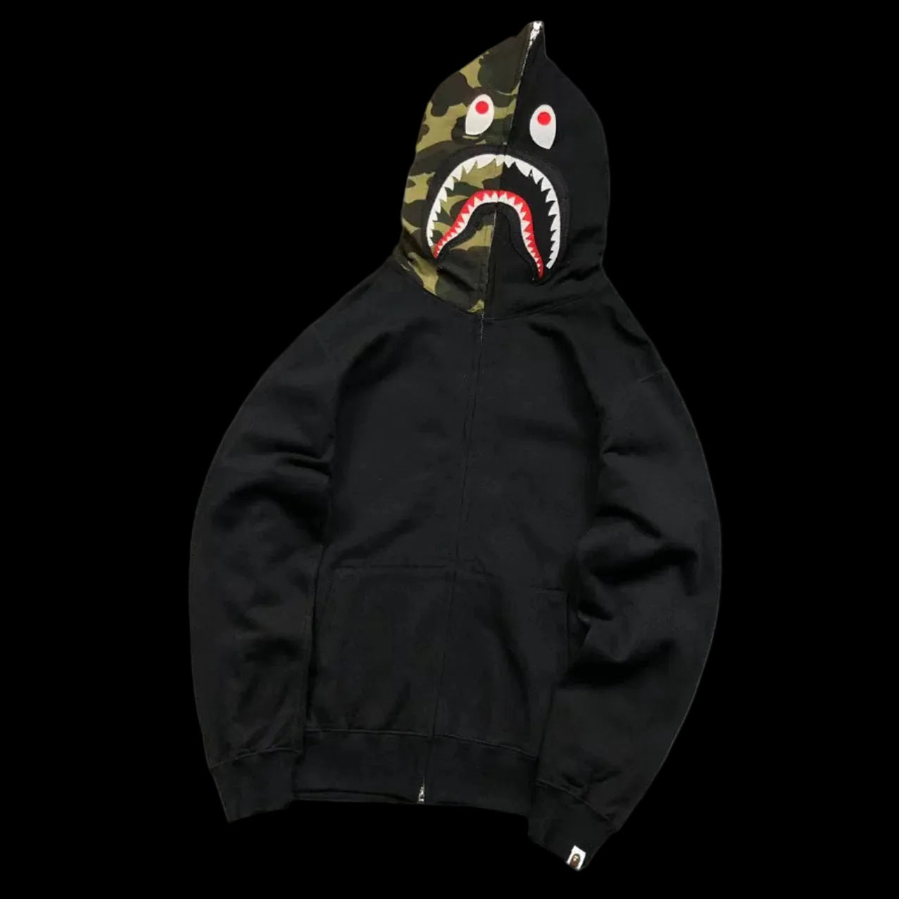BAPE SHARK FULL ZIP HOODIE BLACK