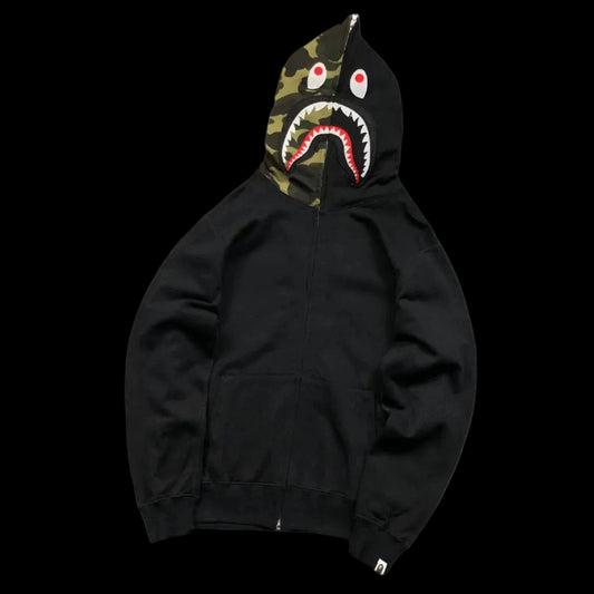 BAPE SHARK FULL ZIP HOODIE BLACK
