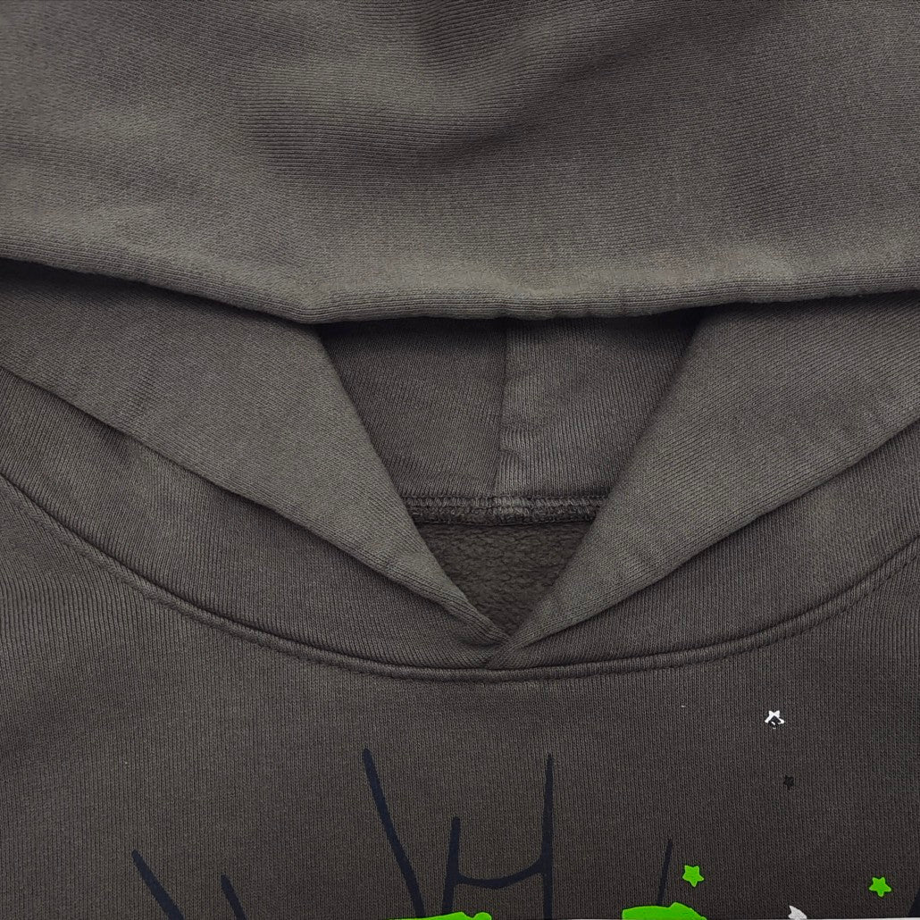 SP5DER WAIT WEB HOODIE SLATE GREY