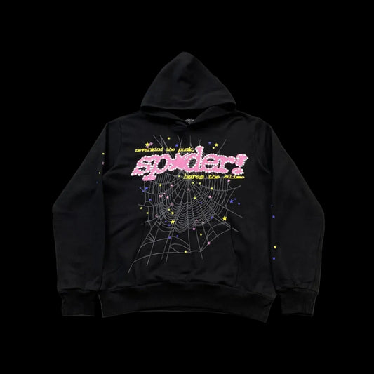 SP5DER P*NK V2 HOODIE BLACK