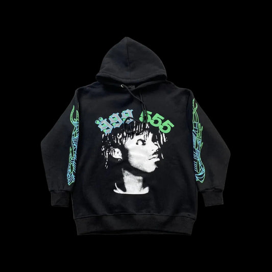 JUICE WRLD X SP5DER HOODIE BLACK