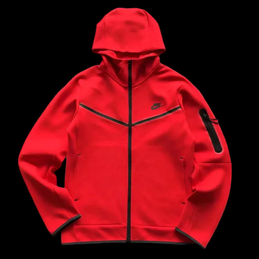 NIKE TECH FLEECE HOODIE X UNIVERSITY RED