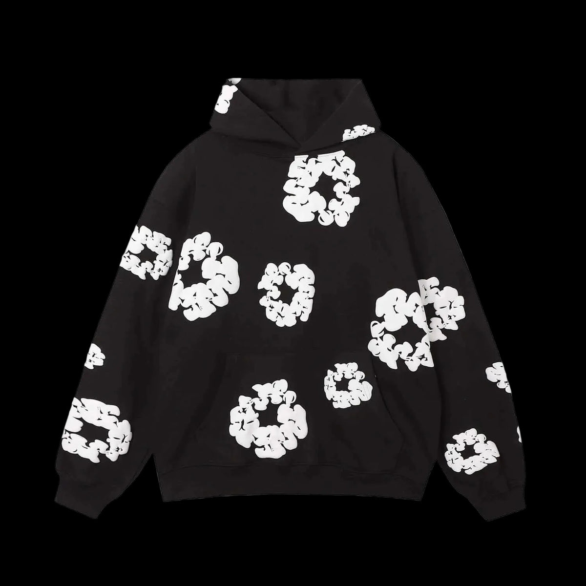 DENIM TEARS COTTON WREATH HOODIE BLACK