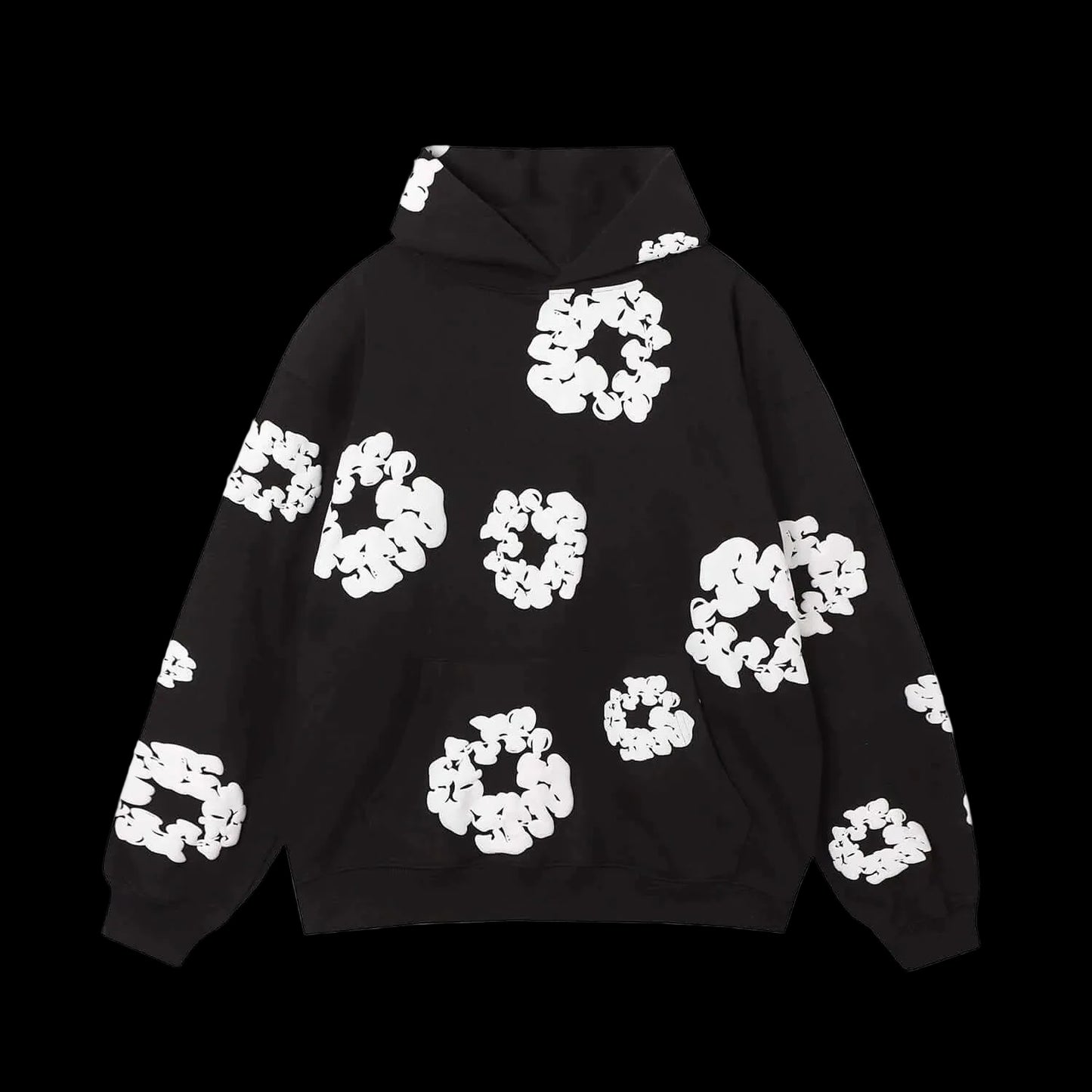 DENIM TEARS COTTON WREATH HOODIE BLACK