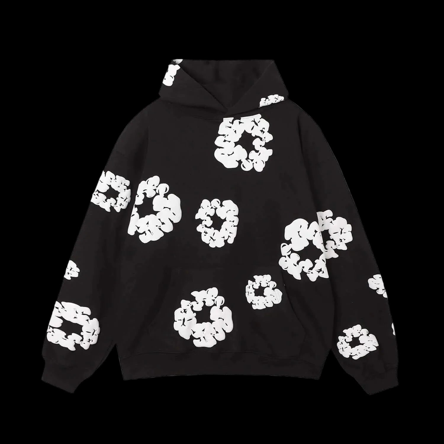 DENIM TEARS COTTON WREATH HOODIE BLACK