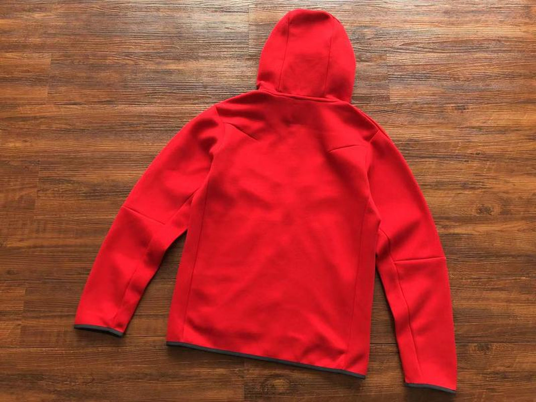 NIKE TECH FLEECE HOODIE X UNIVERSITY RED