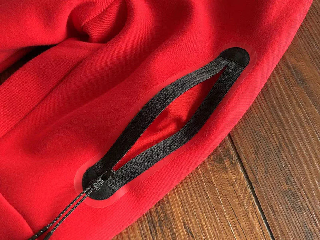 NIKE TECH FLEECE HOODIE X UNIVERSITY RED