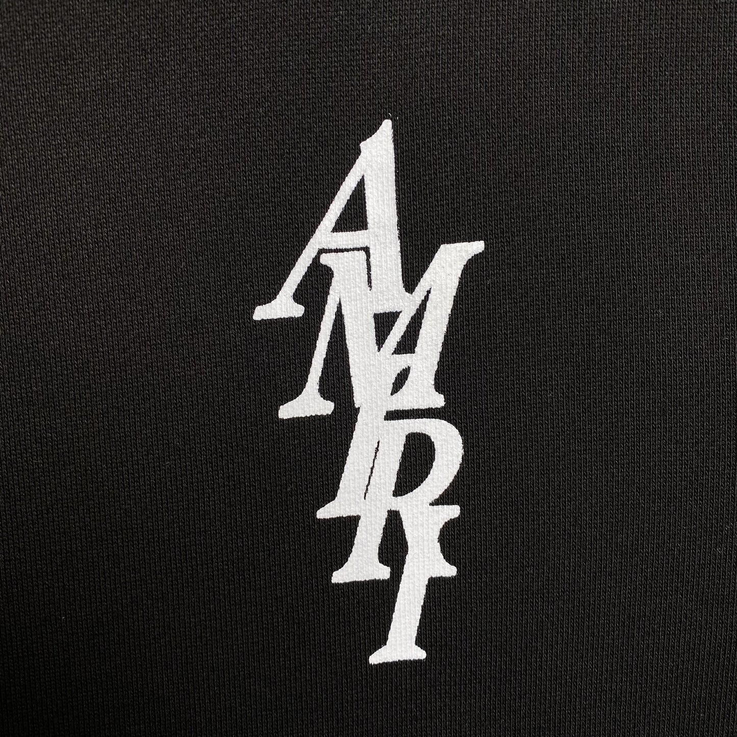 AMIRI LETTER LOGO HOODIE BLACK