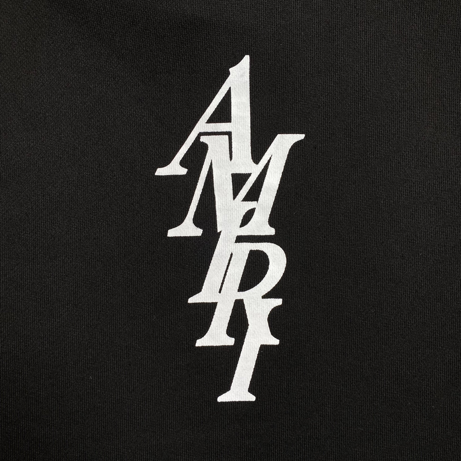 AMIRI LETTER LOGO HOODIE BLACK