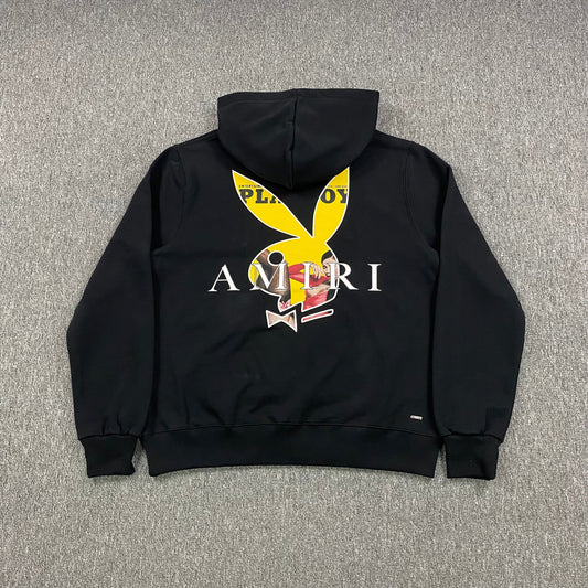 AMIRI PLAYBOY LOGO HOODIE BLACK YELLOW