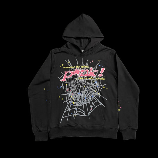 SP5DER P*NK HOODIE BLACK