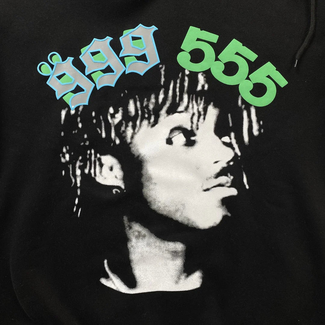 JUICE WRLD X SP5DER HOODIE BLACK
