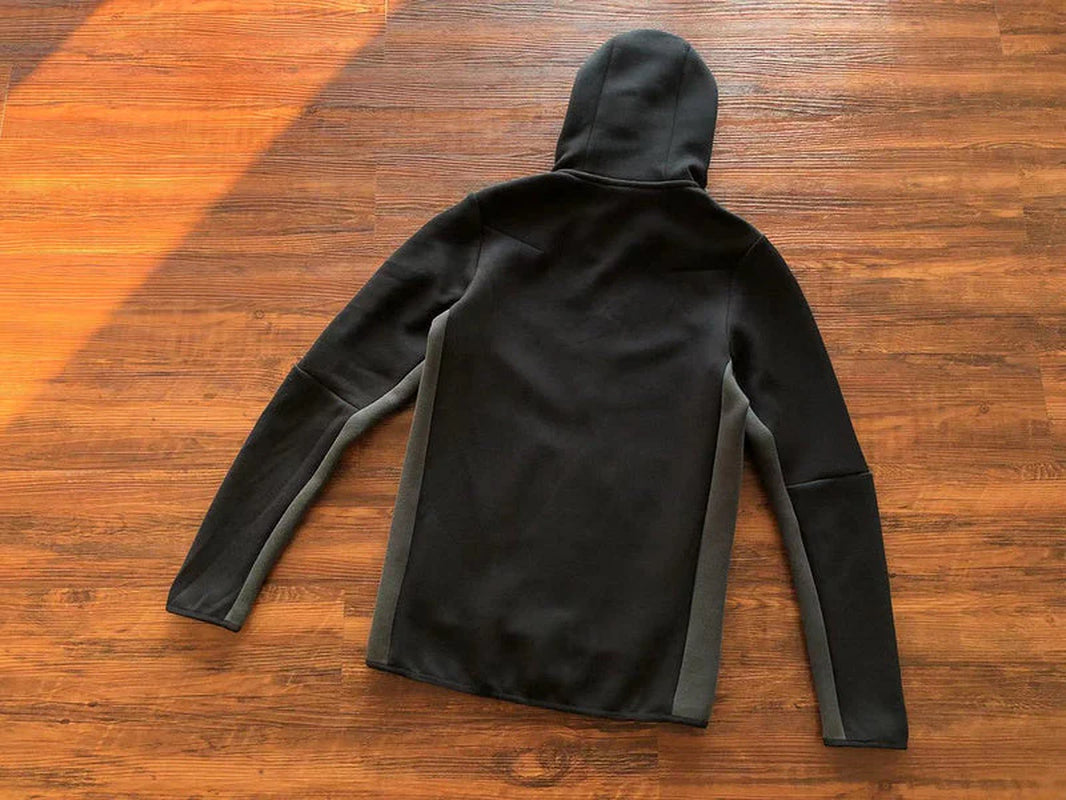 NIKE TECH FLEECE HOODIE X BLACK/DARK SMOKE GREY