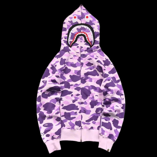 BAPE COLOR CAMO FULL ZIP HOODIE PURPLE