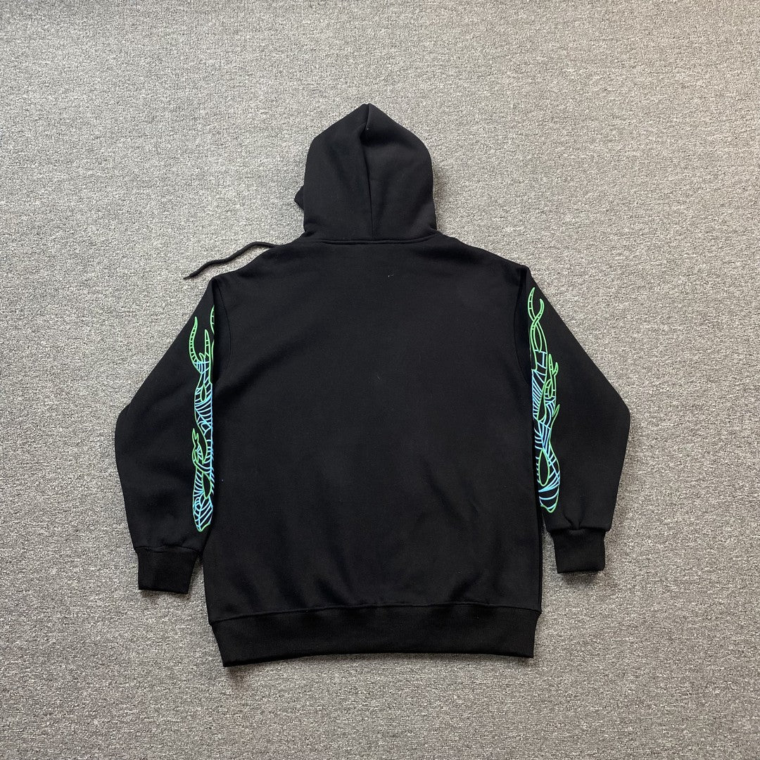 JUICE WRLD X SP5DER HOODIE BLACK
